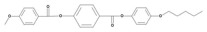 Example for prediction of clearing temperature of nematic liquid crystalline compounds with Neural Networks - one example molecule